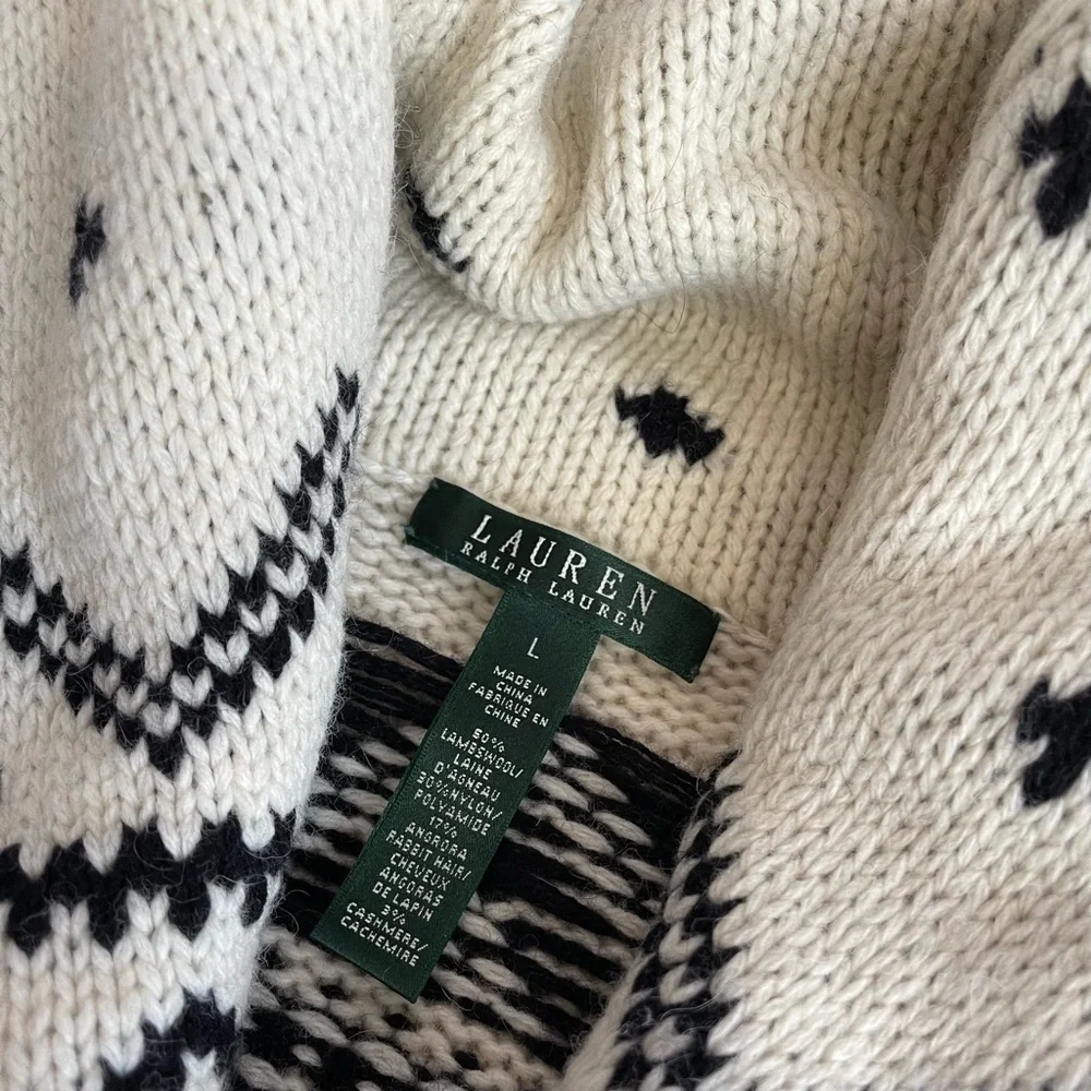 Lauren Ralph Lauren Women’s Lambswool Cashmere & Rabbit Hair Long Knit C… - Picture 7 of 7